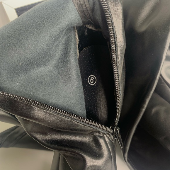 Black Faux Leather Thigh High Stiletto Boots Size 6 - Picture 2 of 14